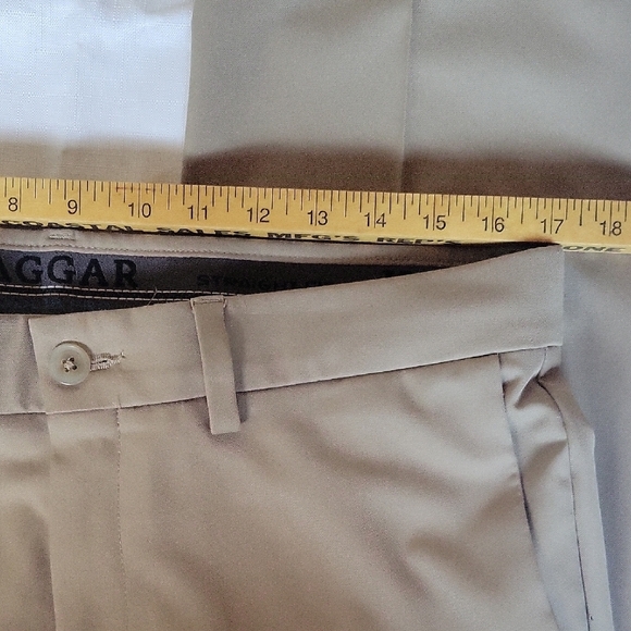 Haggar Cool 18 Pro Strainght Fit Khaki Men's Pant Size 34 - Picture 4 of 13
